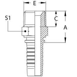 Фитинг DN 16 NPTF 3/4