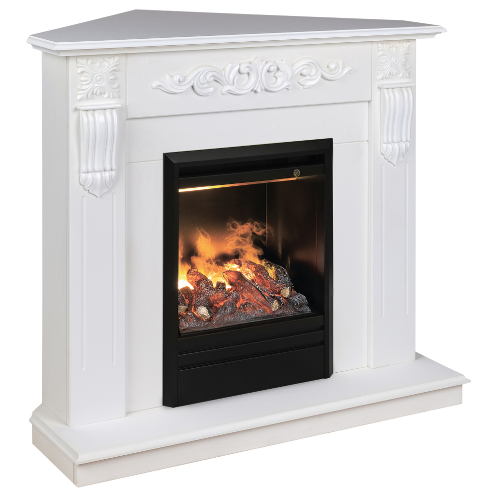 Каминокомплект Real Flame Dominica Corner WT с очагом 3D Olympic (угловой)