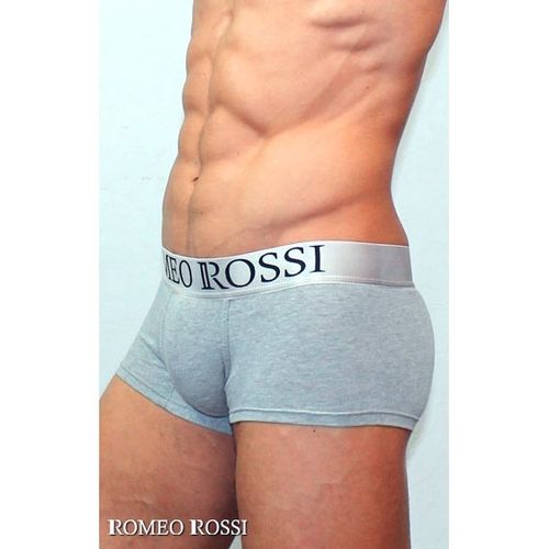 Мужские трусы боксеры серые Romeo Rossi Steel Grey Boxer RR00013-3