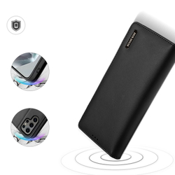 Чехол книжка из натуральной кожи с защитой RFID от Dux Ducis для Samsung Galaxy S25 Ultra, серия Hivo Series Case