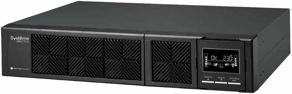 Интерактивный ИБП Systeme Electric Smart-Save Online SRV 2000 ВА, конвертируемый форм-фактор 2U, 230 В, 6 розеток IEC C13, SmartSlot, LCD, USB HID SRVSE2KRTI