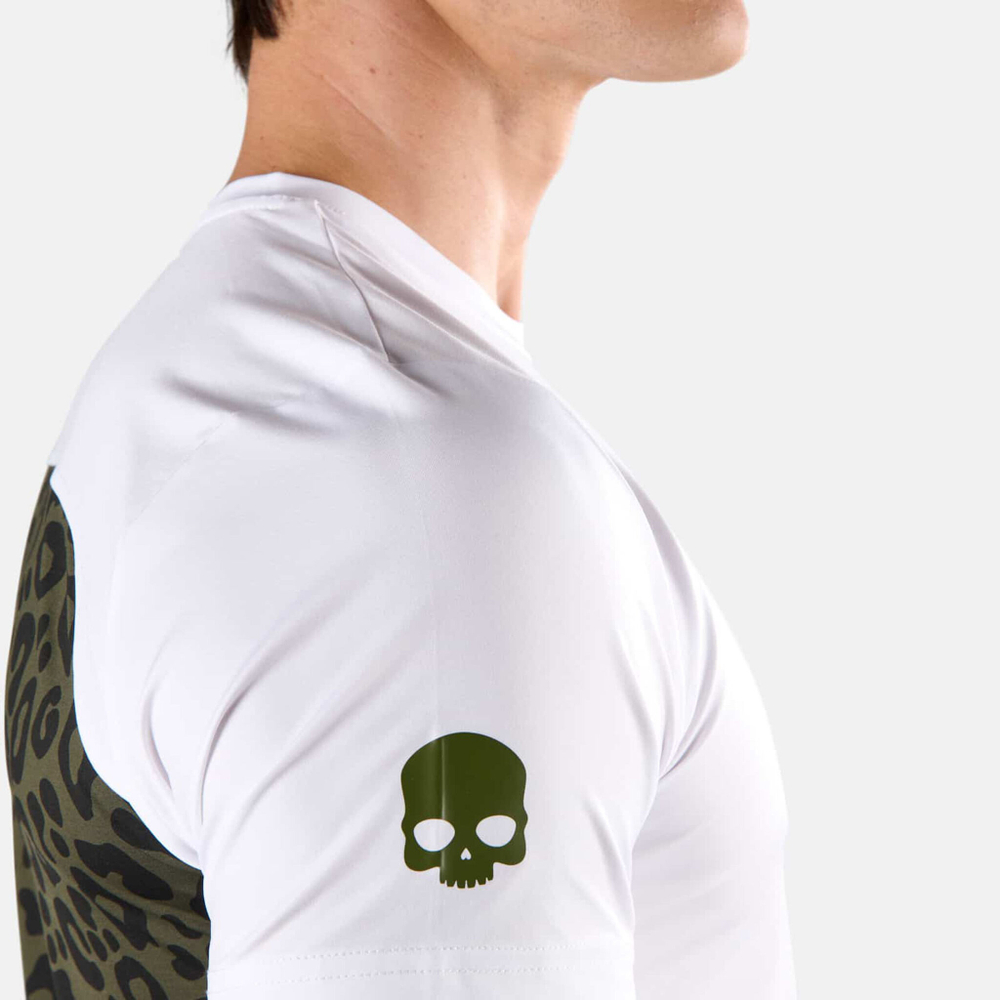 Мужское теннисное поло Hydrogen Tech Panther T-Shirt Men - White, Multicoloured