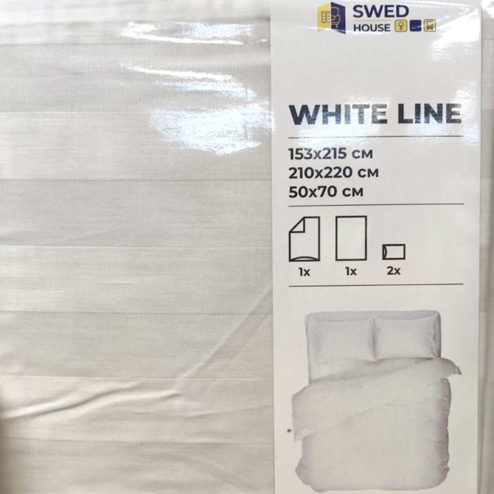 Комплект постельного белья 1,5сп. WHITE LINE, сатин