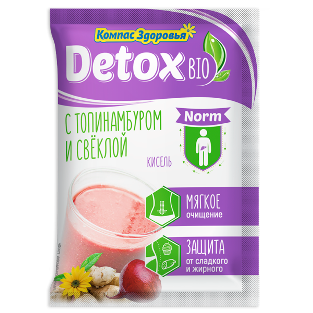 Кисель Компас Здоровья Detox Bio Norm с топинамбуром и свёклой, 10 порций