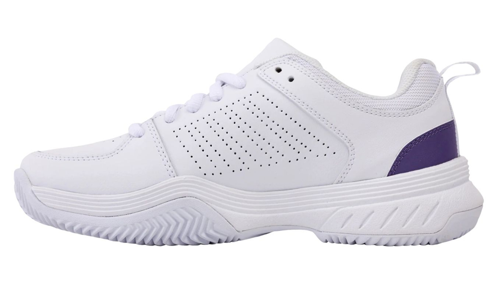 Женские теннисные кроссовки K-Swiss Court Express 2 Clay - white/purple haze/neon lavender