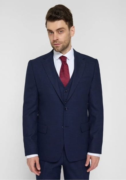 Мужской классический костюм тройка (синий) Б30