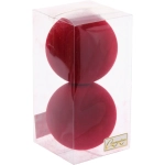 Набор шаров VELOUR «Нежный бархат» 8 см (набор 2 шт), Рубин