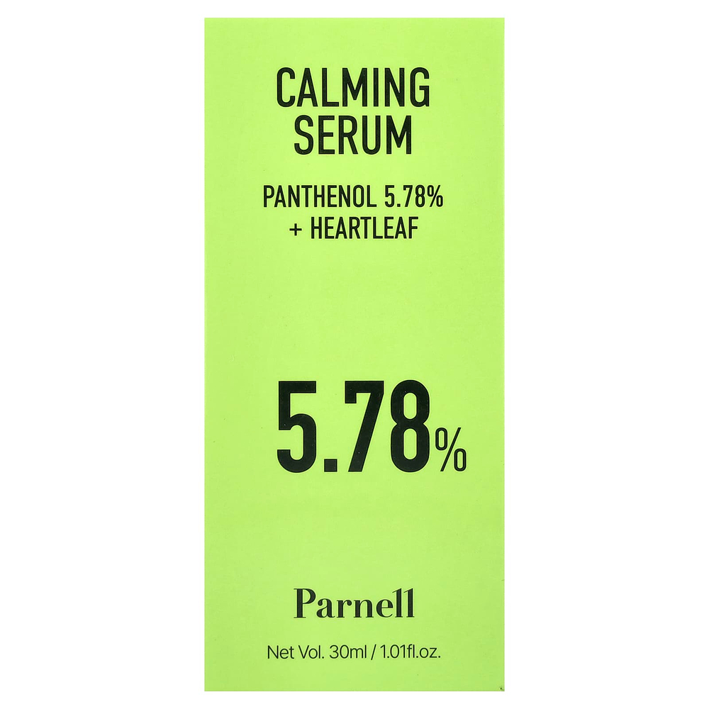 Parnell, успокаивающая сыворотка с пантенолом, 5.78 Heartleaf, 30 мл (1,01 жидк. унции)