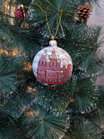 Шар стеклянный "Спас на крови",  ручная роспись