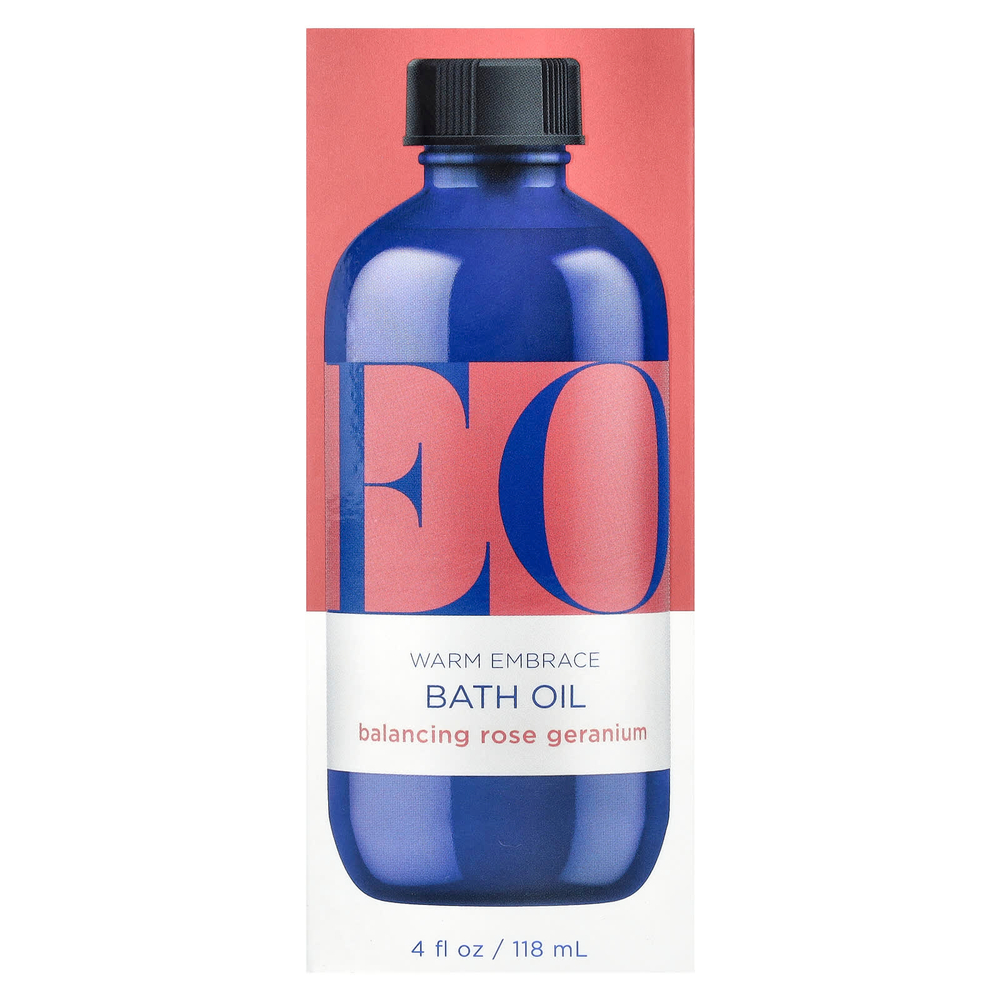 EO Products, Масло для ванн Warm Embrace, балансирующая роза и герани, 118 мл (4 жидк. унц.)