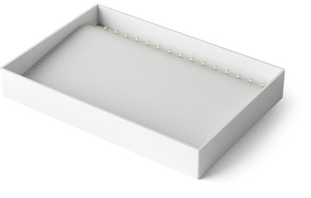 Планшет акриловый/для цепей/браслетов/16 крючков/вкладыш невынимаемый из кожи/315*213*35 мм.