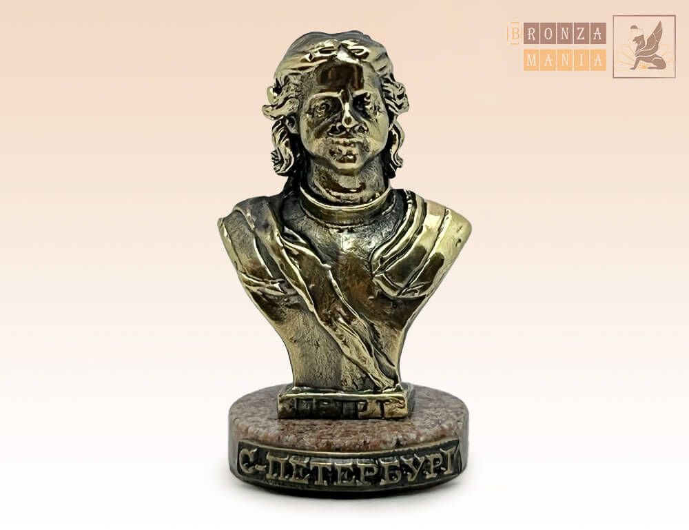 фигурка бюст Петр 1 на граните