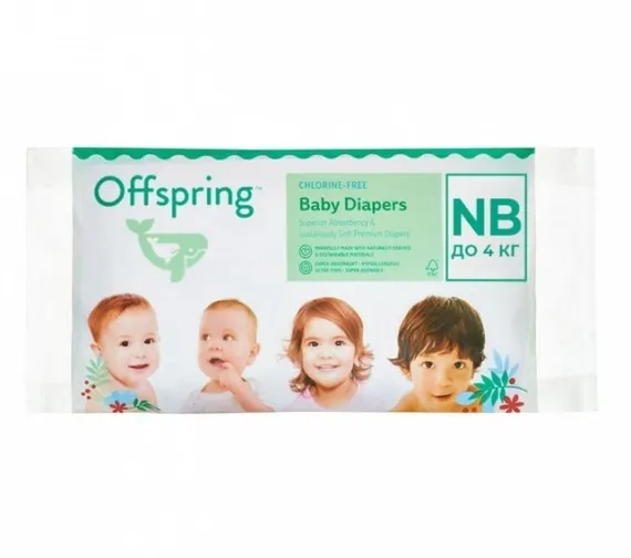Эко-подгузники Offspring Дорожная упаковка, 3 шт.