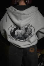 Худи Called a Garment Stamp Heavy Cotton Zip Hoodie "Grey Melange"