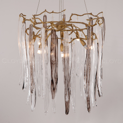 Люстра Cloyd SULAWESI C8 / Ø61 см - латунь - черн. стекло (арт.10399)