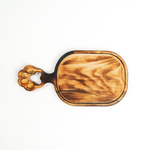 Доска разделочная из древесины сибирского кедра с ручкой "лапкой". RD78