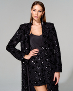 Удлиненный кардиган из премиального твида с вышивкой стеклянным бисером