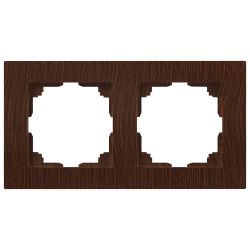 Рамка для розеток и выключателей Intro Accent 6-502-10 на 2 поста, СУ, венге