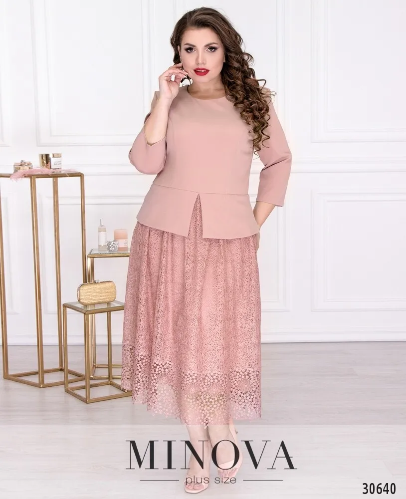 Платье 344-розовый Minova