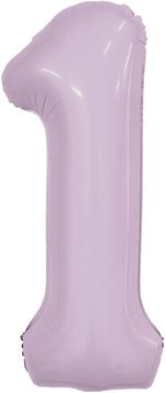 Шар (40''/102 см) Цифра, 1 Slim, Орхидея, 1 шт. в уп.