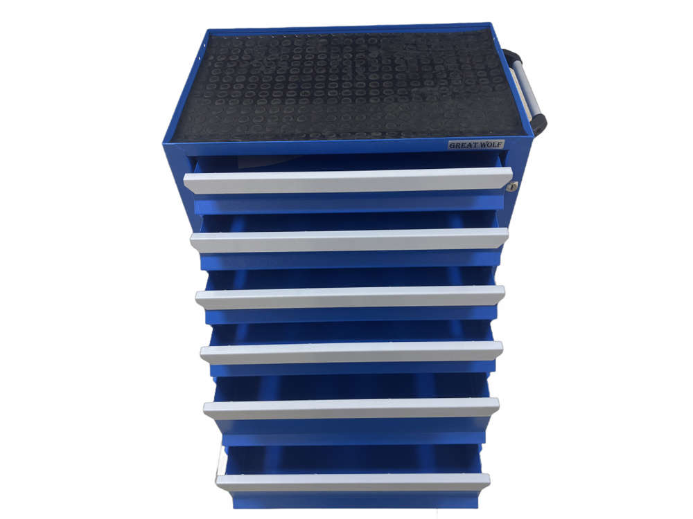 Инструментальная тележка GWT-K6B Great Wolf 6 ящиков, цз, колеса с тормозом, синяя