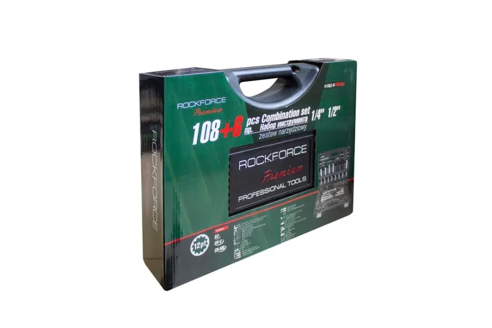 Набор инструментов 108+6пр. 1/4'',1/2''(12гр.) RockForce##Rock FORCE RF-41082-9 Premium