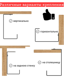 Органайзер для проводов MetaDec Org Gap, держатель для проводов под стол, белый