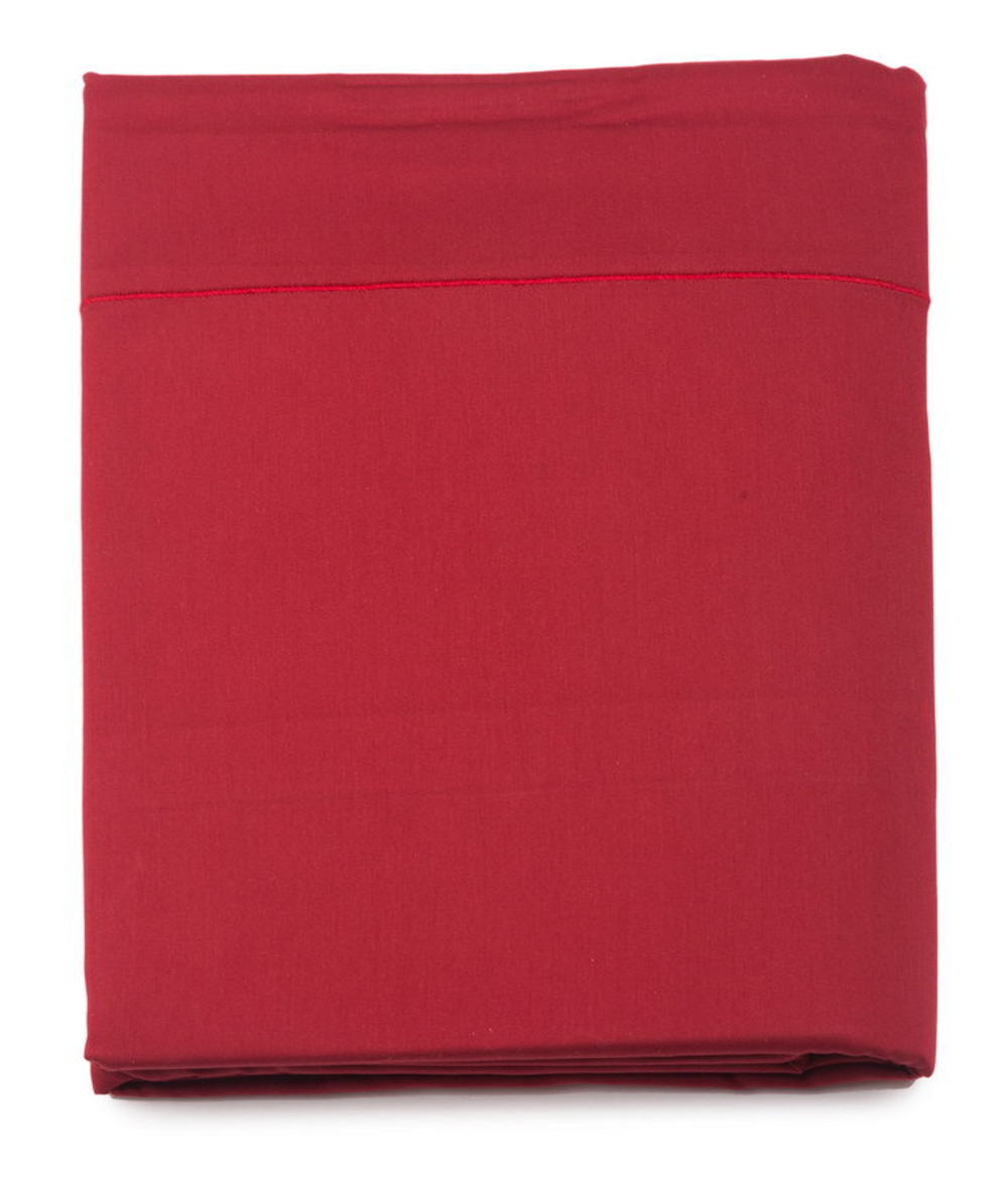 Простыня прямая 240x300 Blanc des Vosges сатин красная Франция