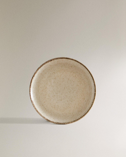 Zara Home тарелка пирожковая из фарфора, цвет бежевый, 15 см