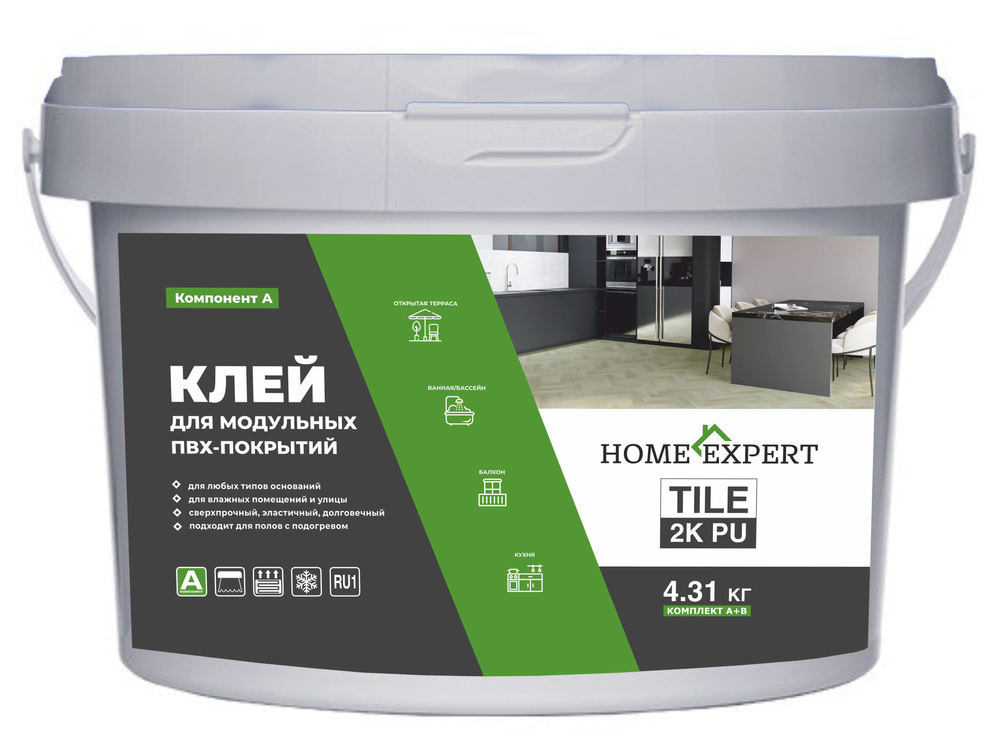 Клей для ПВХ плитки Home Expert TILE 2K PU