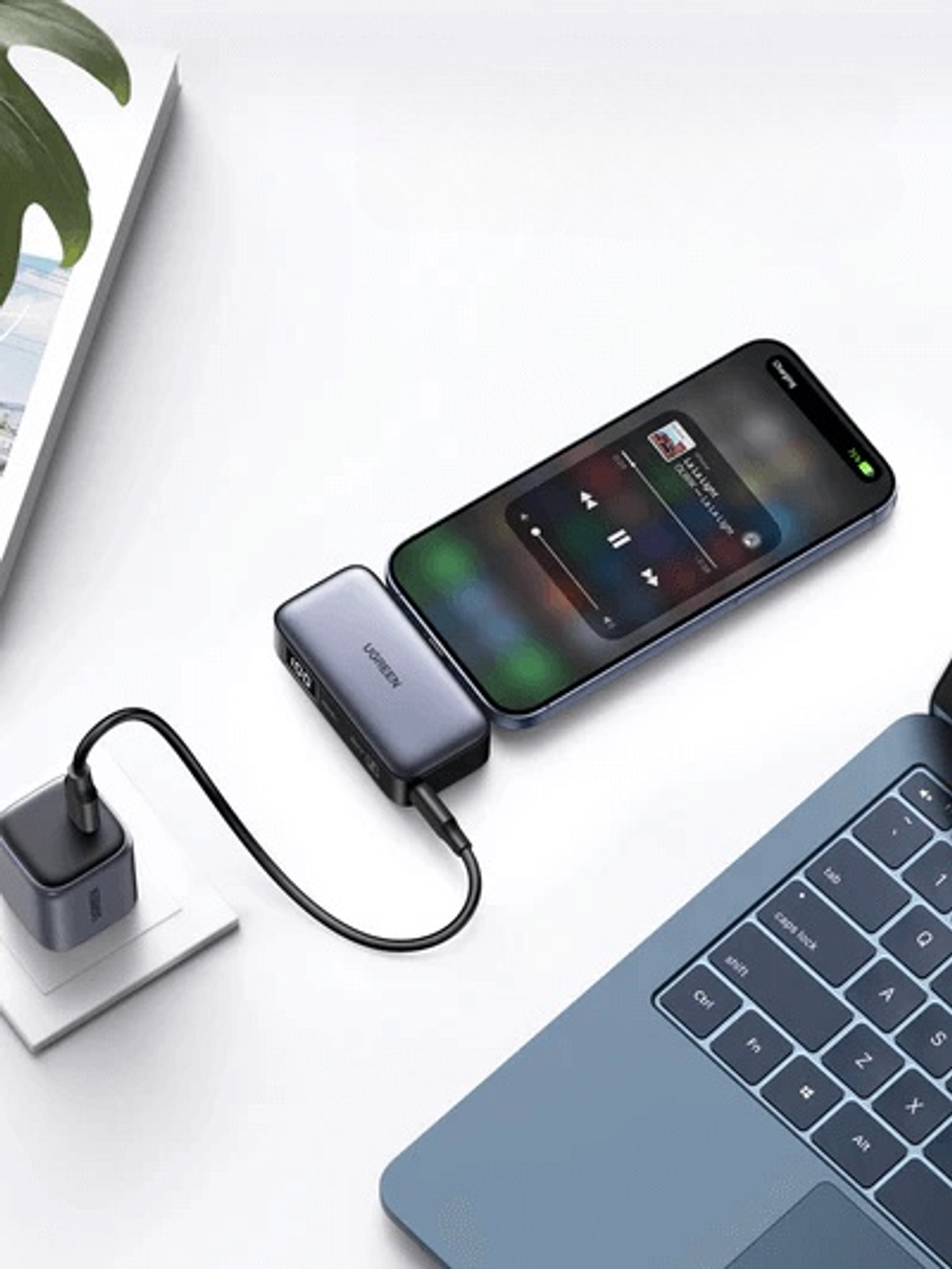 Внешний аккумулятор Ugreen PB503 (35338) 5000 мАч 20 Вт серый