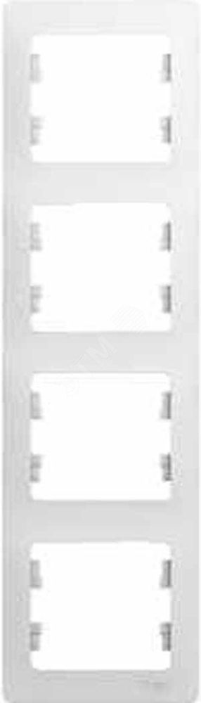 Рамка 4 мест Corsa Gloss  белый