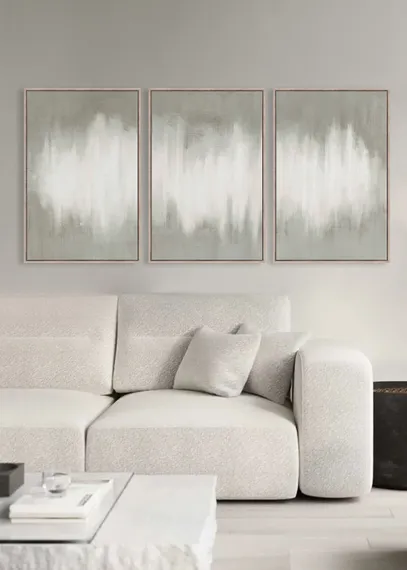 Набор из 3 постеров Note 60х90 см, белый, серый