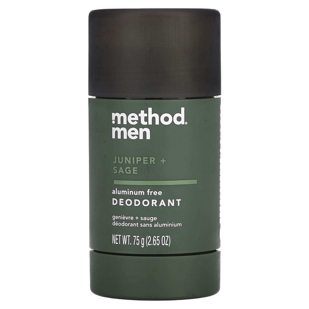 Method, Для мужчин, дезодорант, без алюминия, можжевельник и шалфей, 75 г (2,65 унции)