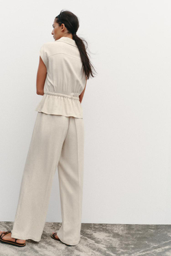 ZARA КОМБИНЕЗОН, СВЕТЛО-БЕЖЕЫЙ