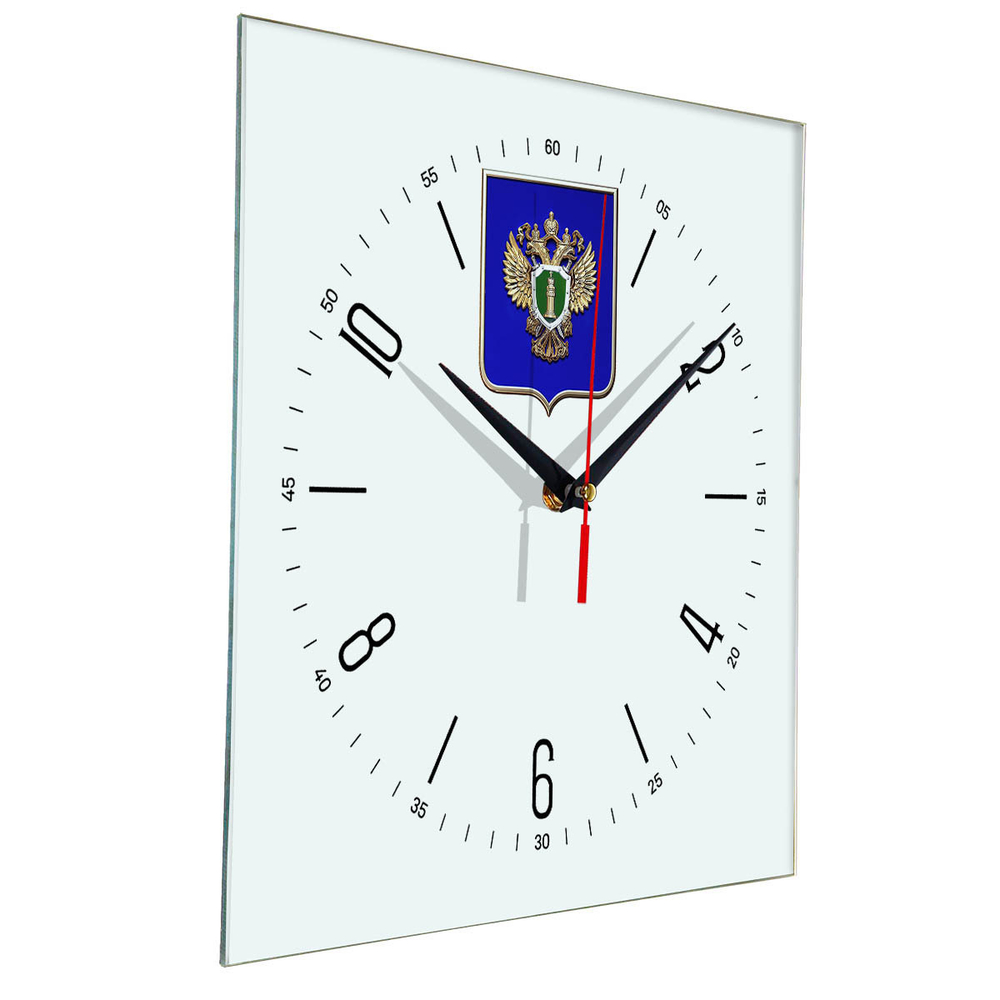 Настенные часы "Эмблема Прокуратуры щит 04" Декор для дома, подарок