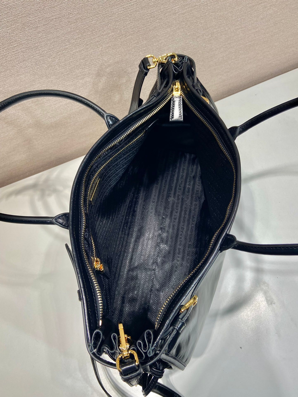 Prada Extra Large Leather Handbag 42 cm