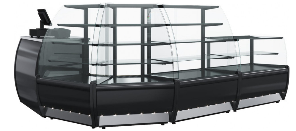 Кондитерская витрина CARBOMA MINI ВХСв-0,9д FLANDRIA LIGHT (K70 VM 0,9-12)