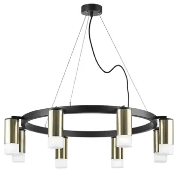 Люстра подвесная с акрилом 8*GU10 LR0183181 черный/бронза Rullo Lightstar