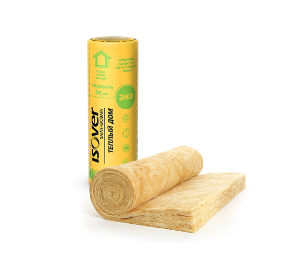 Утеплитель Теплый дом Твин (ИзоверVetonit ) 5490мм×1220мм×50мм 2шт_ 13_4м2