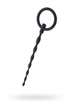 Уретральный плаг из силикона черный 16 см