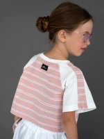 Футболка для девочки укороченная оверсайз