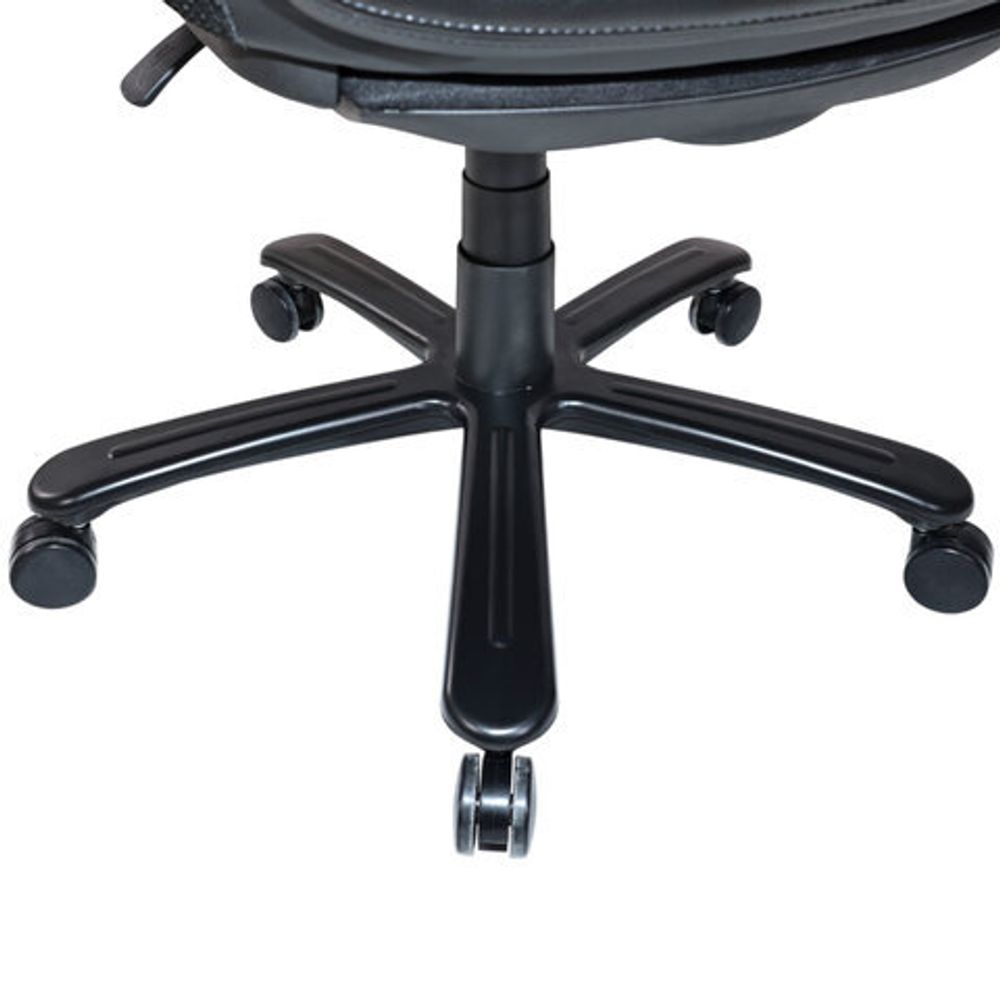 Кресло HAWASAN (ХАВАСАН) "Voyager HD-010", НАГРУЗКА до 180 кг, подножка, экокожа, черное, 532971