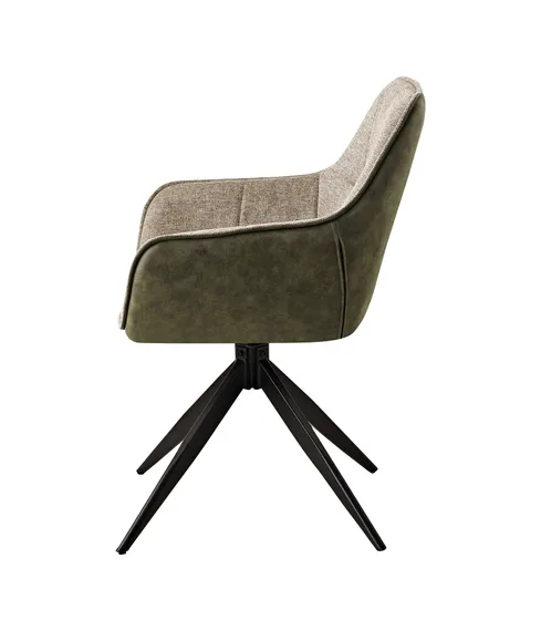 Стул Alba коричневый c коричневой экокожей