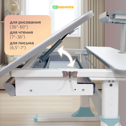 Письменный стол для школьников Ergokids Edmonton c полкой подставкой