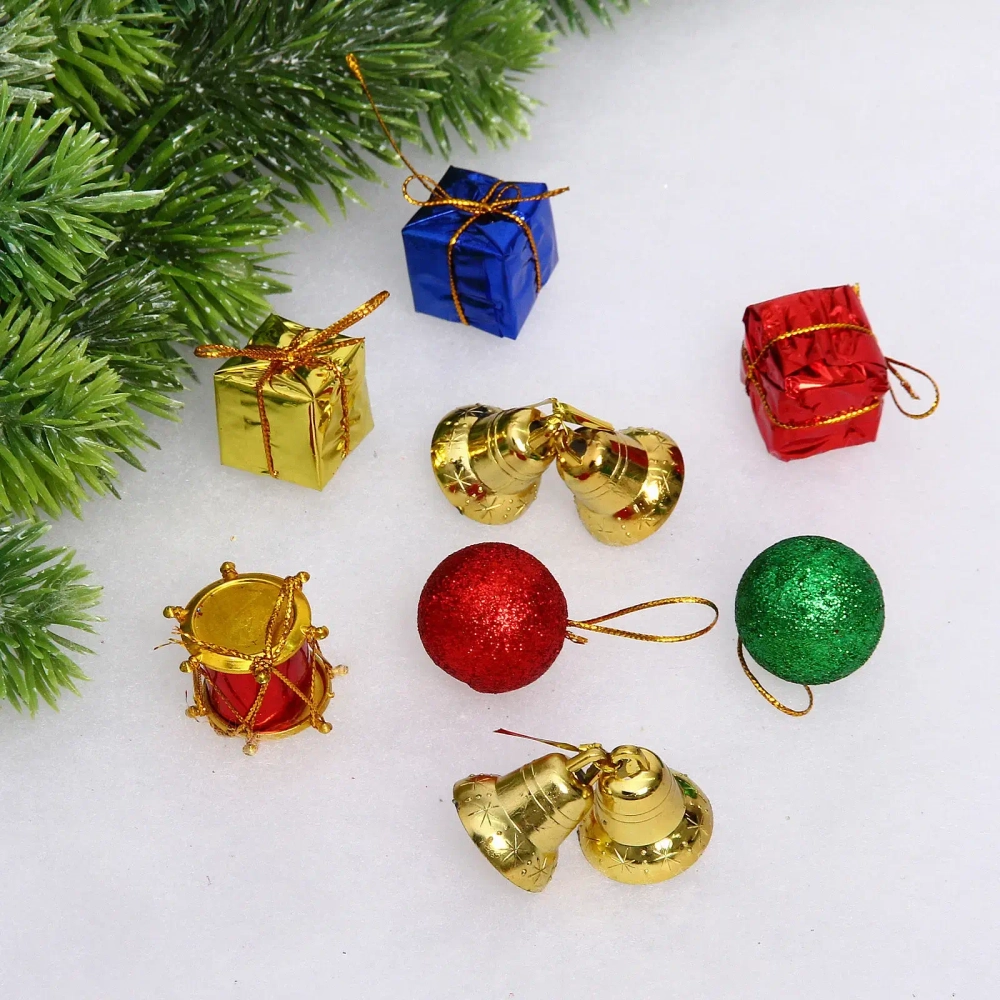 Набор украшений «Праздничный наборчик» 10*9 см (набор 8 шт), микс