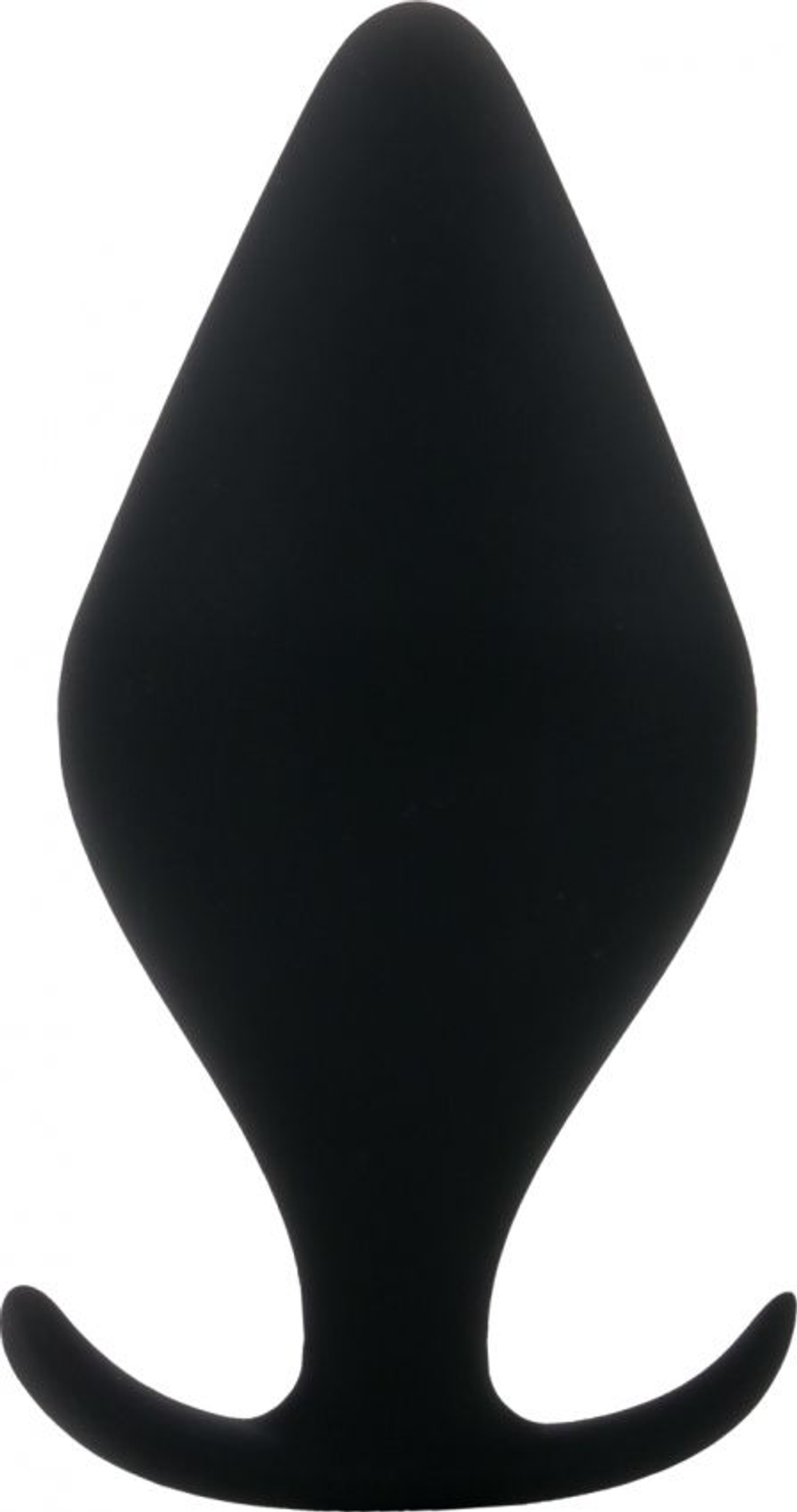 Чёрная анальная пробка Butt Plug with Handle Small (Цвет: черный)