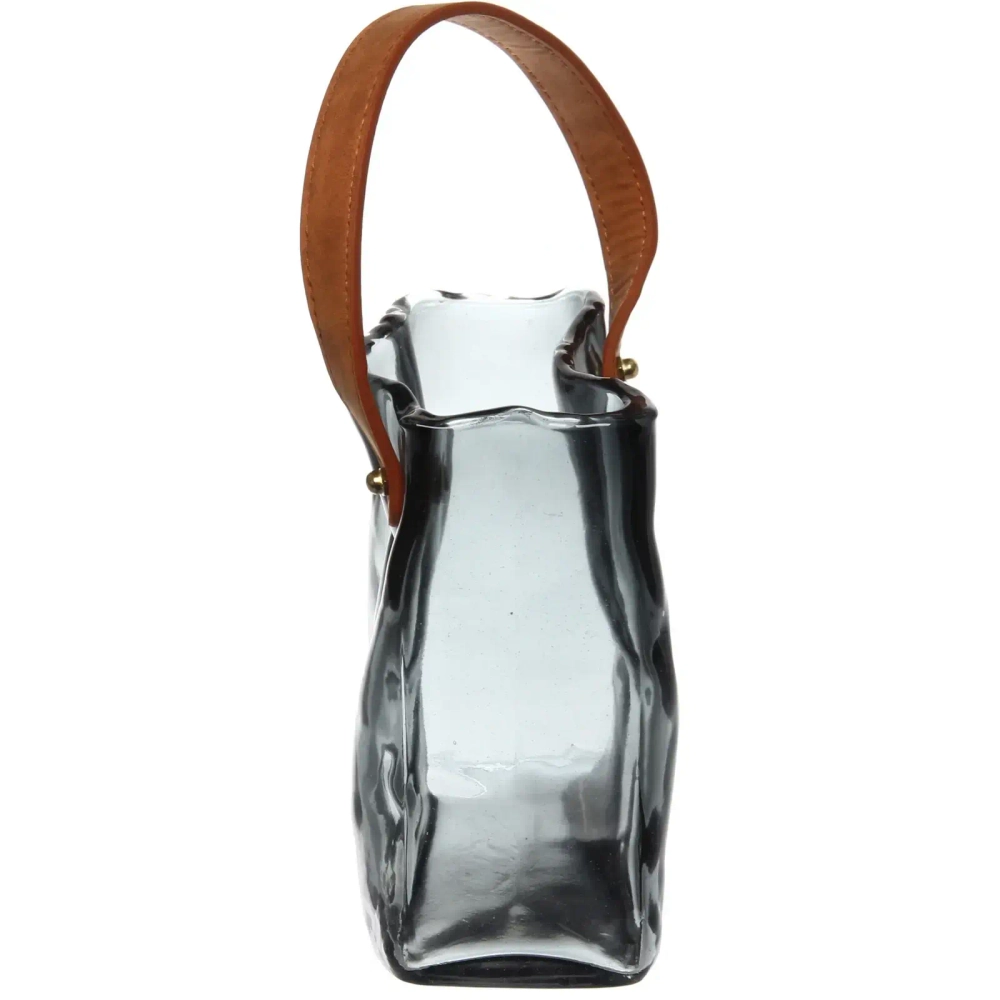 Ваза стеклянная «Молли» 14*17см серая