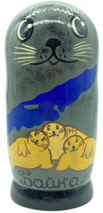 Матрёшка «Байкальская нерпа серая» 19 см