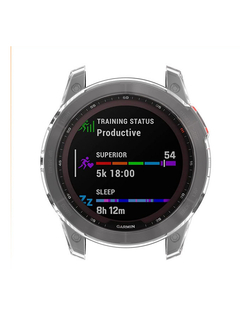 Защитный бампер чехол для часов Garmin Fenix 7X, Tactix 7 / 7 Pro, Enduro 2 силиконовый (Прозрачный)